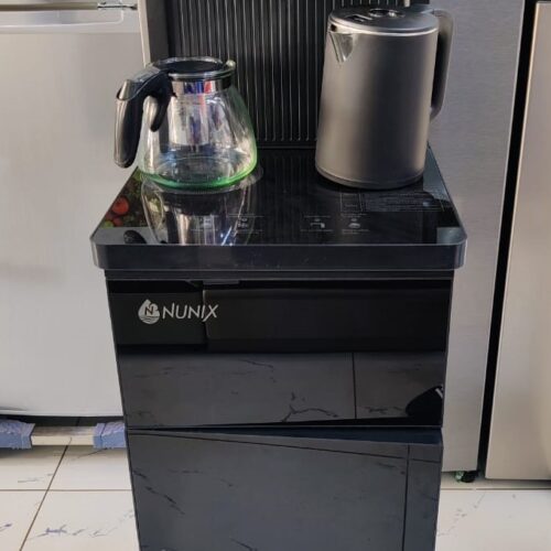 Black and silver Nunix A1C Bottom Load Hot And Cold Water Dispenser